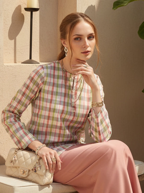 BAJU KURUNG KEDAH PESAK GYURI (PINK)